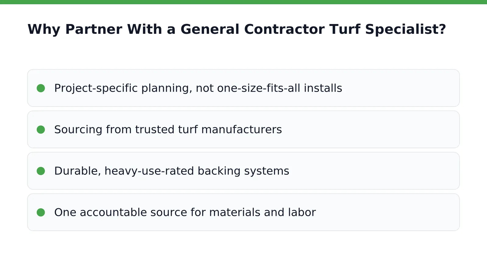 Why Partner With a General Contractor Turf Specialist