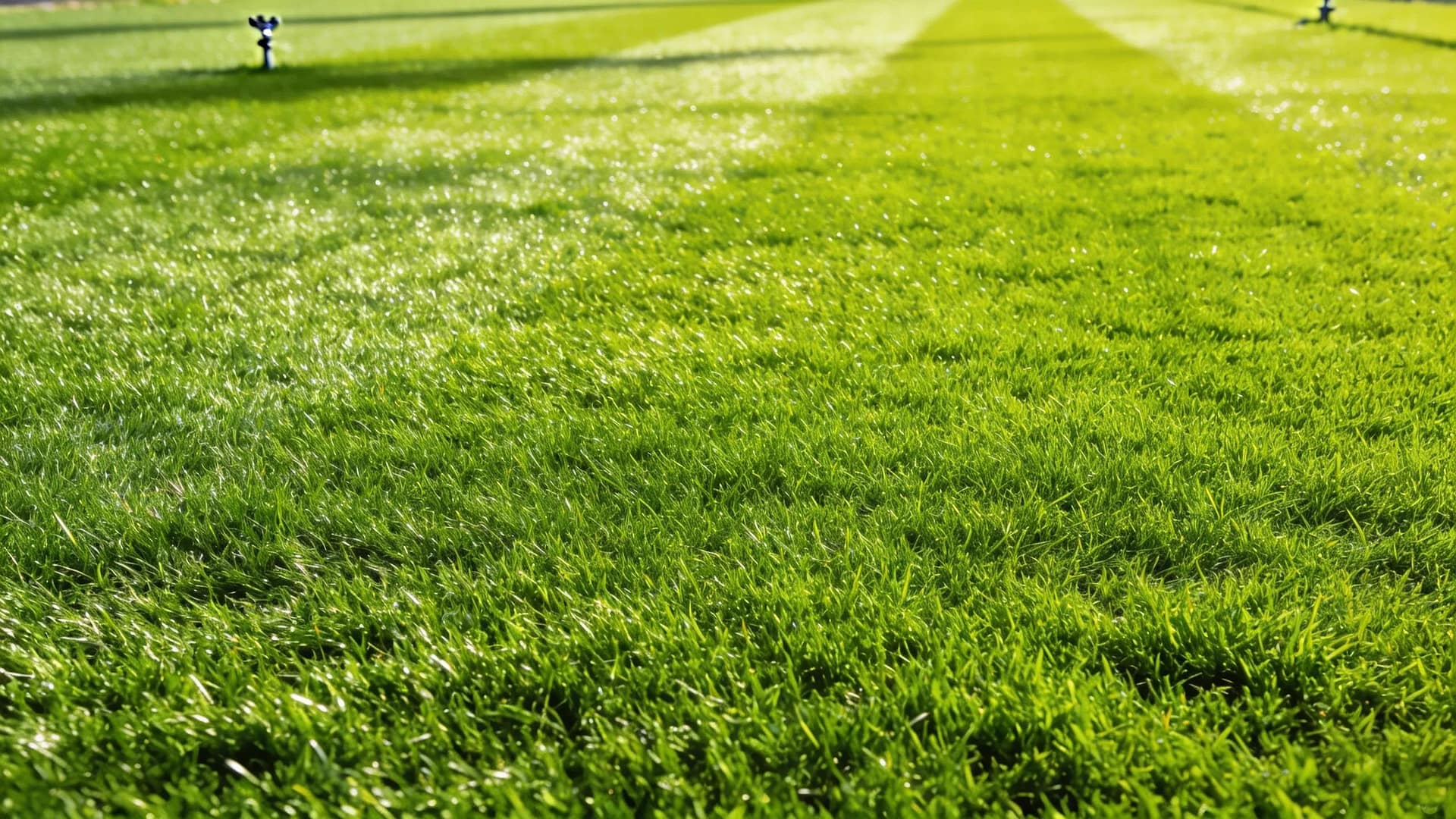 Detailed view of a well-maintained artificial turf lawn emphasizing water savings in landscaping
