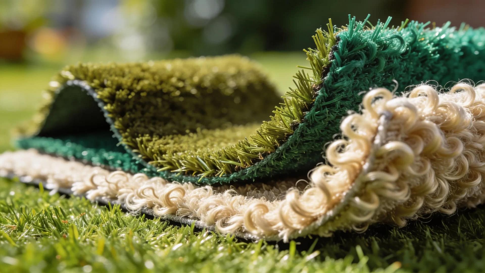 Samples of durable and pet-friendly synthetic turf products for installation